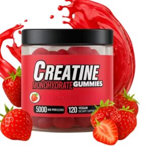 Creatin Monohydrat Fruchtgummis – 5000mg Tagesdosis | Premium Muskelaufbau & Energie | 60 Stück